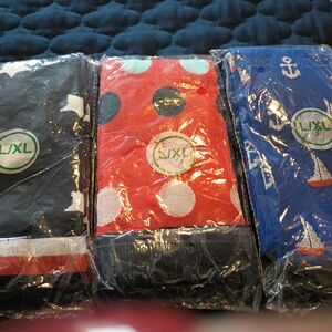 Women's Colorful Compression Socks Set - Black, Red, Blue